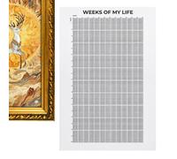 Pianificatore per le settimane della mia vita | 4000 settimane citazioni motivazionali arte planner pittura decorazione motivazionale per la guarigione estetica studenti camera da letto soggiorno