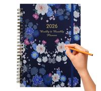Pianificatore settimanale-A5 Ring Binder Daily Planner 2026 per affari, taccuino del planner settimanale, calendario a foglia sciolti di tipo ad anello | Notebook di diario portatile per le aule domes