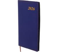 Pianificatore Settimanale e Mensile 2026 Tascabile Blu, per Studio | Copertina in PVC e Carta, Stile Minimale ed Elegante, Pagine Lisce, per Business e Studenti