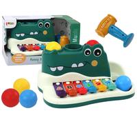 Pianino xilofono per bambini a forma di coccodrillo - giocattolo musicale interattivo ed educativo