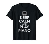 Pianista Regalo Divertente Calma E Suona Il Pianoforte Maglietta
