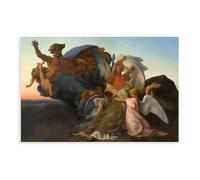 PIANK Alexandre Cabanel - Poster su tela "La morte di Mosè", decorazione da parete per camera da letto, ufficio, stanza, regalo, 40,6 x 61 cm