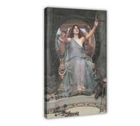 PIANK Circe Offering The Cup to Ulysses di John William Waterhouse, poster per l'estetica della stanza, poster artistico da parete su tela e cornice 30,5 x 45,7 cm