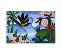 PIANK The Lake by Tarsila Do Amaral, poster su tela, decorazione da parete per camera da letto, ufficio, stanza, regalo, senza cornice, 40,6 x 61 cm