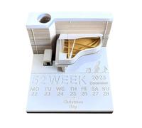 Piano 3d Memo Pad Calendario Da Tavolo Novità Unica Della Stanza Dello Studente Etica Materiale High-Qua Carving Decor Regali B3Y8 Carta