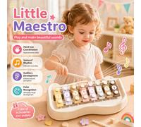 Piano a 8 note per bambini, strumento musicale a tastiera simulata, giocattolo educativo per principianti per coltivare il senso musicale, adatto per bambini e bambine come regalo educativo precoce, r