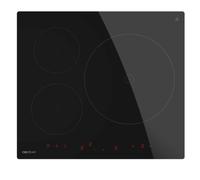 Cecotec Piano Cottura a Induzione 3 Fuochi Bolero Squad I 3600 Dotato di 3 Zone 1 Extra Grande Da 32 cm, 9 Livelli di Potenza, Controllo Tattile Invisibile, Timer Individuale e Sicurezza Kid Lock