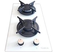 Piano cottura 2 fuochi domino vetro bianco larel 828GW