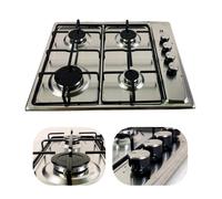 Piano Cottura 4 Fuochi a Gas Slim Inox 60 cm Accensione Elettrica Valvolato