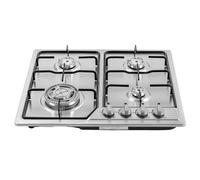 Piano Cottura 4 Fuochi Gas, Incasso Cucina a Gas, Fuochi Cucina Gas 4 Fuochi Accensione Pulsata, Fornelli a Gas con sicurezza Tramite Termocoppia Dispositivo di Protezione per Gas Naturale
