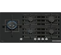 Piano Cottura 5 Fuochi a Gas 90 cm (1 Bruciatore Wok) in Vetro colore Nero - PPM9A6I40 Serie 6