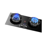 Piano Cottura A Gas A 2 Fuochi, GPL/GNL, Con Protezione Antispegnimento E Vetro Temperato, For Cucinare All'aperto, 5,2 KW(NG)