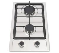 Piano cottura a gas a 2 luci, 3 KW+1,75 KW in acciaio inox, metodo di accensione impulso, fornello da campeggio, 2 fuochi, gas liquido o gas naturale, piano cottura a gas da incasso per campeggio