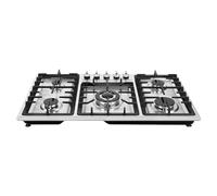 Piano cottura a gas a 5 fuochi, in acciaio inox, fornello a gas per famiglie, fornelli a gas naturale, utensili da cucina con interruttore a manopola per famiglie e ristoranti
