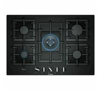 Bosch Serie 6 PPQ7A6B90 piano cottura Nero Da incasso Gas 5 Fornello(i)