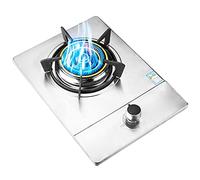Piano Cottura a Gas, Cucina a Gas con bruciatore 4,0 kW, Tripla Corona, bruciatore Wok, Cucina a 5 velocità, Regolazione del Fuoco, Acciaio Inossidabile