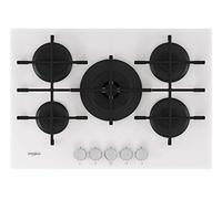 Piano cottura a gas da 73 cm, N° 5 Fuochi, colore Bianco