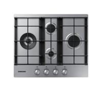 Samsung NA64H3031BS Piano cottura a gas 60cm 4 bruciatori Griglie in ghisa, Inox