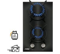 Piano Cottura A Gas Domino Incasso In Vetro 2 Fuochi Autonomo LPG / EDRGAS [EEK: A]