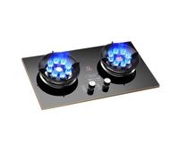 Piano Cottura A Gas, Fornello A Gas A 2 Fuochi Fierce Fire GN/GPL A 9 Cavità, Fornello A Gas Da 5,2 KW Con Protezione Antincendio Da Tavolo E Integrato, Piano Cottura For Casa Da Campeggio All'aperto(