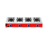 Piano Cottura A Gas, Fornello A Gas A 4 Fuochi Portatile con Protezione Antincendio 2,8 KW, Fornello A Gas NG/GPL da Tavolo, Portata 300 kg, for Casa da Campeggio All'aperto(LPG)