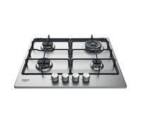 Hotpoint PPH 60P D/IX Piano cottura 4 fuochi gas, Inox, griglie smaltate Disponibilita' immediata