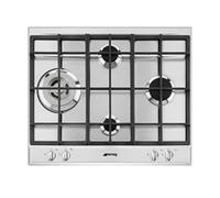 Smeg P261XGH piano cottura Acciaio inox Da incasso 60 cm Gas 4 Fornello(i)