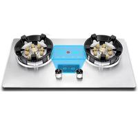 Piano cottura a gas Piano cottura a gas da incasso Piano gas 2 fuochi Manopola zinco-magnesio 55°+ punta antiscottatura Controllo individuale