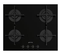 Smeg Universal PV264B piano cottura Nero Da incasso 60 cm Gas 4 Fornello(i)