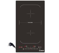 Piano cottura a induzione, 60 cm, anti-graffio, resistente al caldo, piano cottura a induzione, 4 piastre, Flexzone, Autark, 7400 Watt, senza cornice, funzionamento touch (29 cm, 2 zone di cottura)