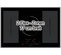 Piano cottura a induzione 77 cm Wolkenstein autosufficiente 2 doppie zone fle...