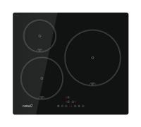 CATA Piastra induzione IB 6303 E2 BK 3 Aree Cottura Controllo Tactil 9 Livelli Potenza Regolabile Blocco Sicurezza Timer Colore Nero