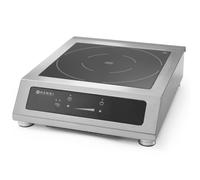 HENDI Cucina a induzione, modello 3500 D XL, piano cottura a induzione, adatto per pentole con fondo, ø160, ø300mm, piedini regolabili in altezza, 230V, 3500W, 390x500x(H)120m, inox, 3500 w
