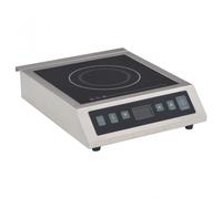 Piano cottura a induzione portatile VidaXL 3500 W Nero/Argento