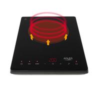 Adler AD 6513 piano cottura Nero Superficie piana 29 cm Piano cottura a induzione 1 Fornello(i)