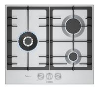 Bosch PCC6A5I90, Serie 6, Piano gas, 3 fuochi, 60 cm, Acciaio Inox