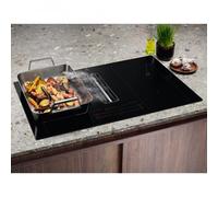 PRONTA CONSEGNA - Electrolux Piano cottura a induzione con cappa integrata versione filtrante KCC84453CK in vetroceramica nero da 83 cm
