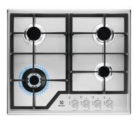 Electrolux KGS6436SX Linea Slim Piano Cottura 4 Fuochi a Gas 60 cm Griglie in Ghisa (1 Bruciatore Wok) colore Inox