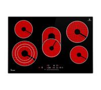 Piano Cottura Elettrico 80 cm / 8,7 kW / 5 zone di cottura / 9 livelli di potenza/zona di cottura triplice/doppia zona di cottura ovale / CH7705AL