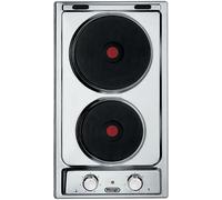 DE LONGHI Piano Cottura Elettrico, Linea Domino, 30 cm, 2 Piastre Elettriche, Acciaio inox - I 23/2 ER