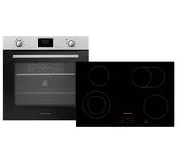 Piano Cottura Forno di 77 CM Herdset Griglia Aria Calda Montaggio Timer 72 L [EEK: A]