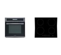 Piano Cottura Forno di Set Induzione Montaggio Black Steel Timer respekta [EEK: A]