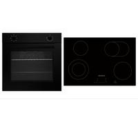 Piano Cottura Forno Opaco Nero Vetroceramica 77cm Autark senza Telaio respekta [EEK: A]