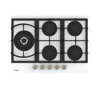 Piano Cottura gas 5 fuochi 70 cm vetro bianco Samet Dafne70