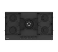 Piano cottura gas 5 fuochi 90 cm vetro temperato satinato nero opaco Samet Zacinto90