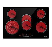 piano cottura in ceramica a 5 fuochi, 8600W, 77 cm, timer Multi-zone