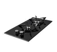 Piano Cottura in Vetro 2 Fuochi 30 cm Colore Nero