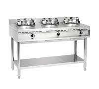 Piano cottura WOK a Gas, 3 zone, 30 kW - Bartscher 1053103