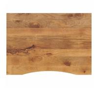 Piano da scrivania in legno massello con apertura, 100 x 80 x 2,5 cm, per tavolo da ufficio, design rustico, venature naturali