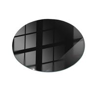 Piano da Tavolini ⌀ 70 cm in Vetro Rotondo dalla Cucina, Sala da Pranzo o dal Soggiorno Decorazione Tavolini da caffè Piano d'appoggio Vetro Temperato - Motivo Nero Liscio